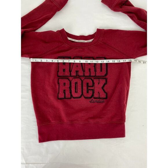 Hard Rock Cafe London Sweatshirt Red Black - Size XS - Picture 4 of 7